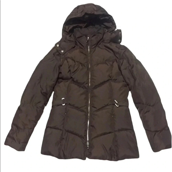 Tommy Hilfiger Brown Puffer Down & Feather Filling Jacket Size Small - Picture 8 of 9
